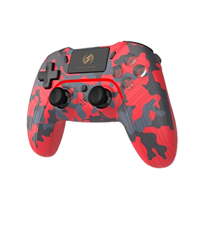 وحــدة التحكم احتــرافي  LOG لأجهزة PS4 وPS3 والكمبيوتر الشخصي وiOS وAndroid - أحمر مموه