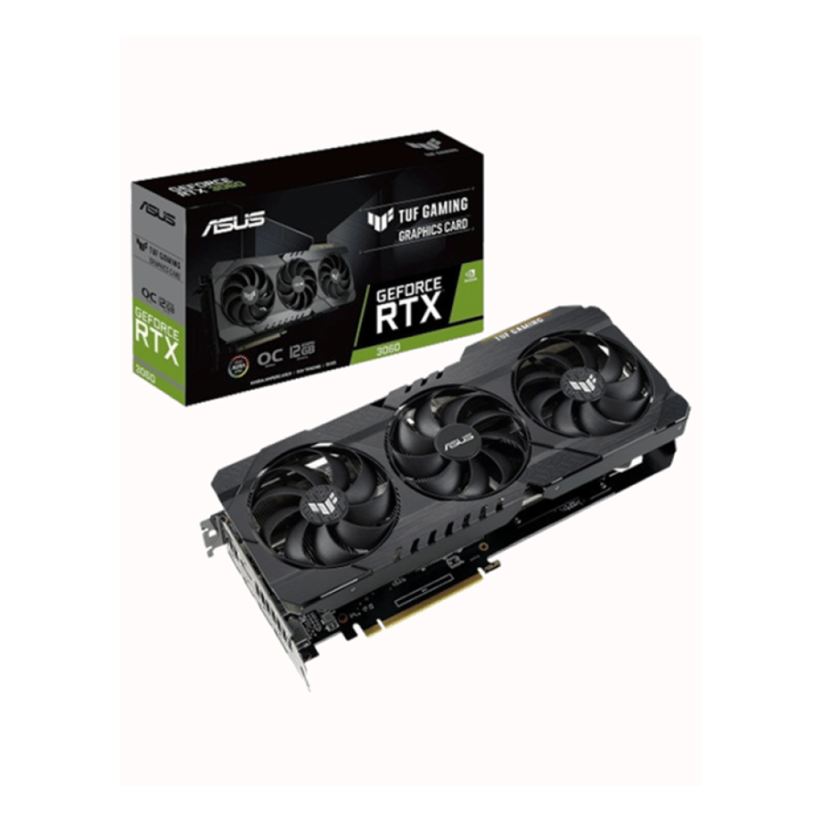 كرت شاشة ASUS TUF Gaming GeForce RTX 3060 (3 Fans, 12GB GDDR6) – أداء موثوق وتجربة ألعاب استثنائية