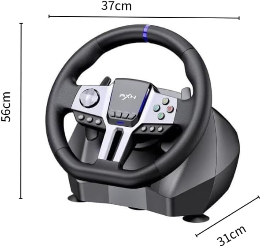 دركسون PXN V9 Gen2 Racing Wheel مع Force Feedback | مقود سباقات احترافي لأجهزة PS4 وXbox وPC