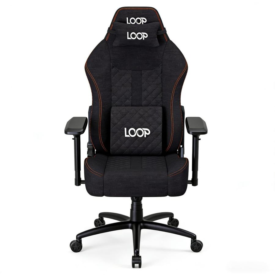كرسي قيمنق LOOP GTX رمادي داكن احترافي – استلقاء 180° مع مسند ذراع 4D ودعم كامل للظهر