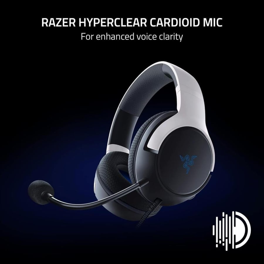 سماعة الألعاب RAZER KAIRA X – وايرد | صوت نقي وراحة فائقة (لون أبيض)
