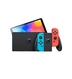 جهاز تحكم نينتندو سويتش أوليد يد تحكم أزرق نيون وأحمر- NINTENDO-SWITCH-OLED