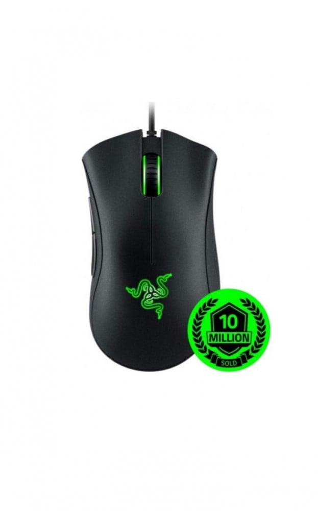 Razer DeathAdder Essential Gaming Mouse 6400 DPI Optical Sensor - 5 Programmable Buttons - Mechanical Switches - Rubber Side Grips - Classic Black