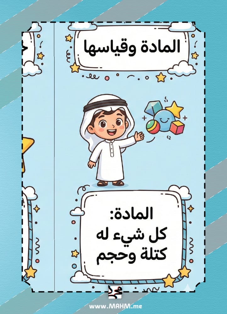 مطوية "المادة وقياسها" الشاملة والممتعة (نسخة البنين)