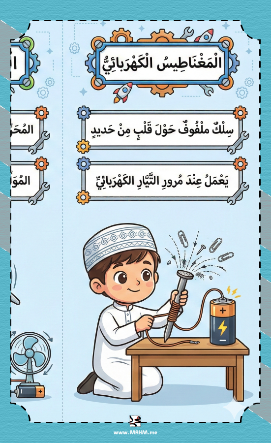 مطوية المغناطيس التفاعلية (بنين) - اكتشف أسرار العلوم والمغناطيسية!