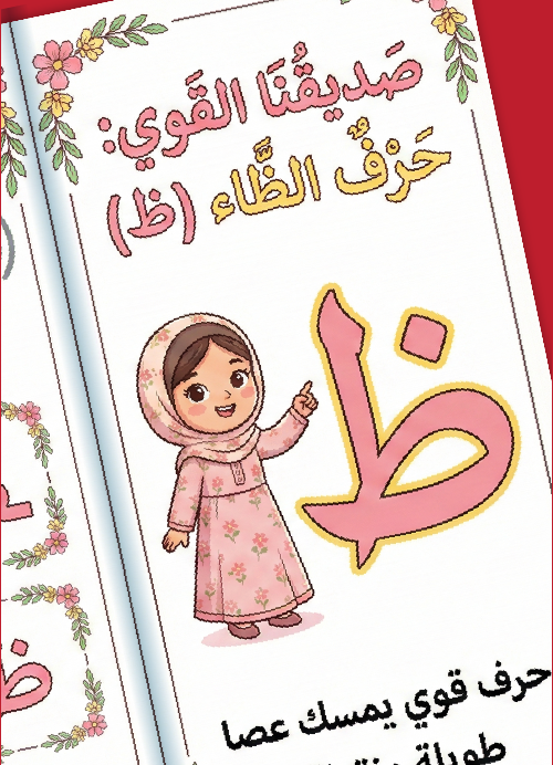 مطوية "حرف الظاء (ظ): قوة وبيان" - نسخة البنات الساحرة