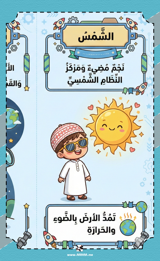 مطوية النظام الشمسي التفاعلية (بنين) - رحلة فضائية لا تُنسى!