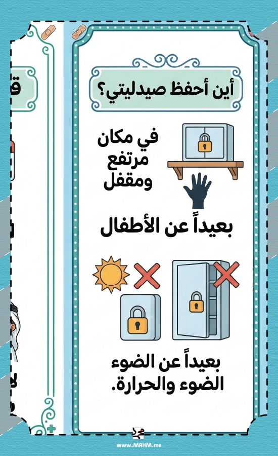 مطوية "صيدليتي المنزلية الذكية" – بطل الصحة الصغير في صف رابع!