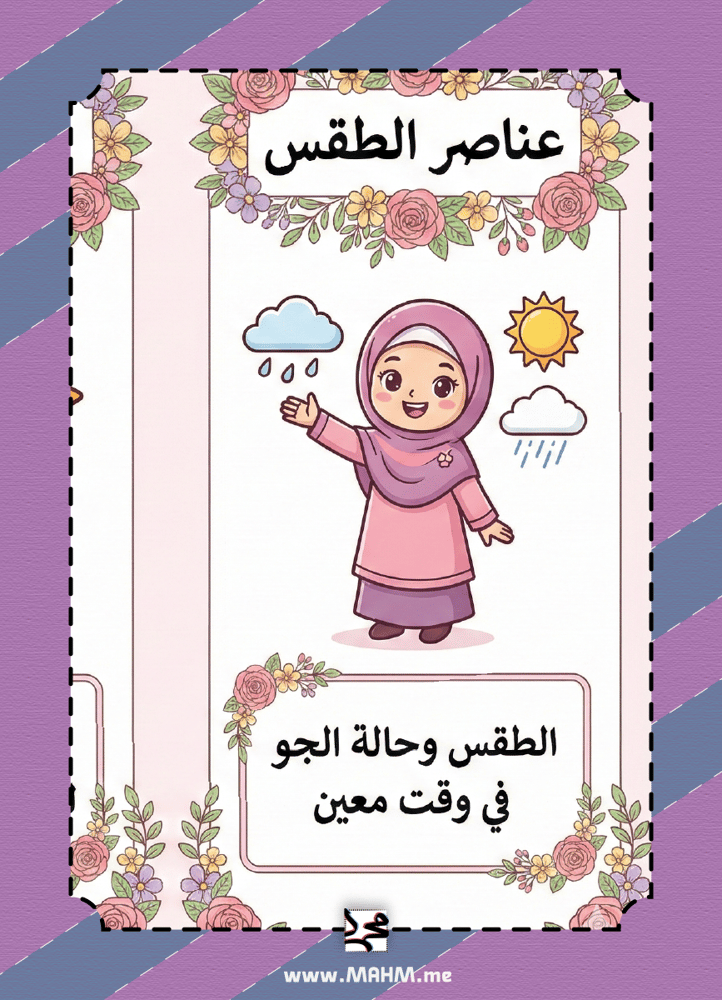 ️ مطوية "عناصر الطقس" الشاملة بتصميم بناتي يفتح النفس ☀️