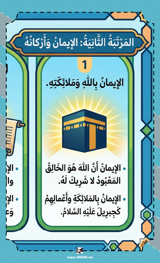 مطوية الإيمان وأركانه خامس ابتدائي بنين