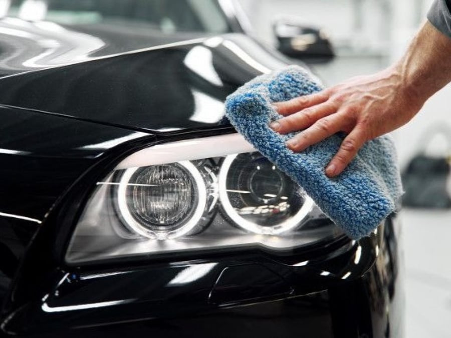 Polishing the front lights
