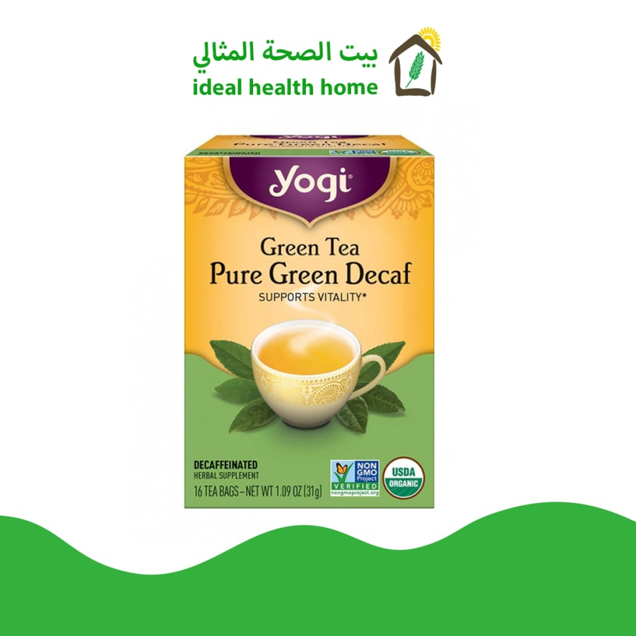 شاي أخضر عضوي خالي من الكافيين