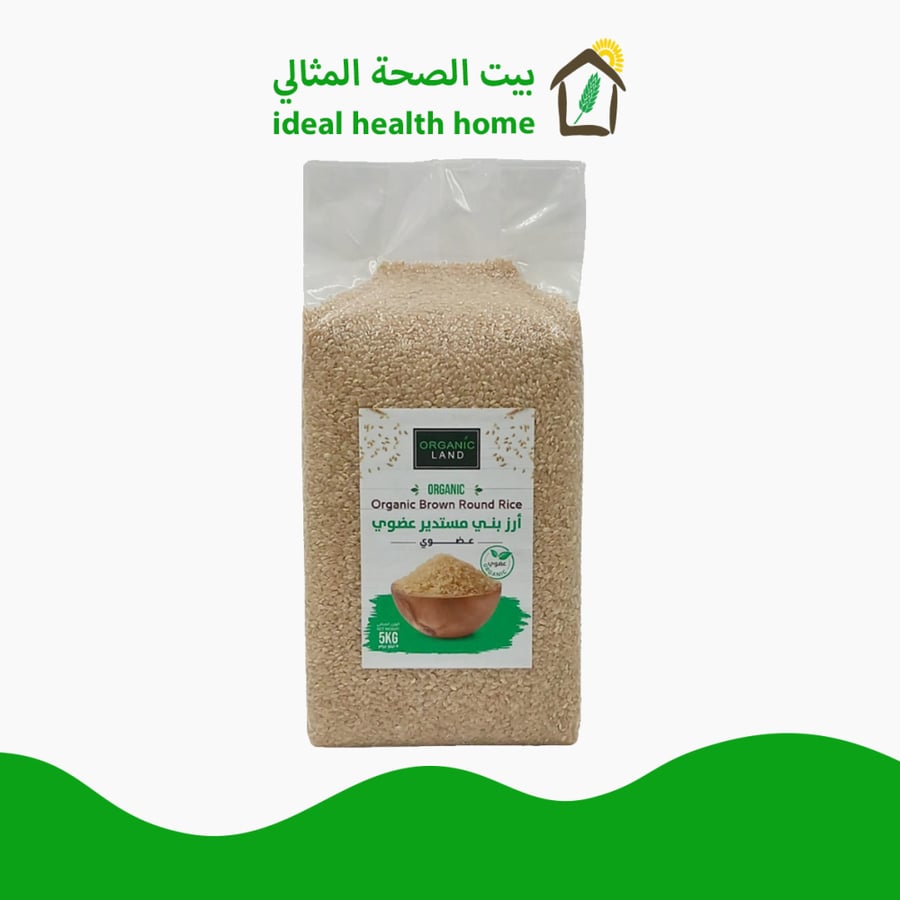 أرز بني قصير الحبة