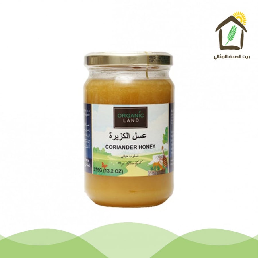 عسل الكزبرة عضوي 375جم ORGANIC LAND