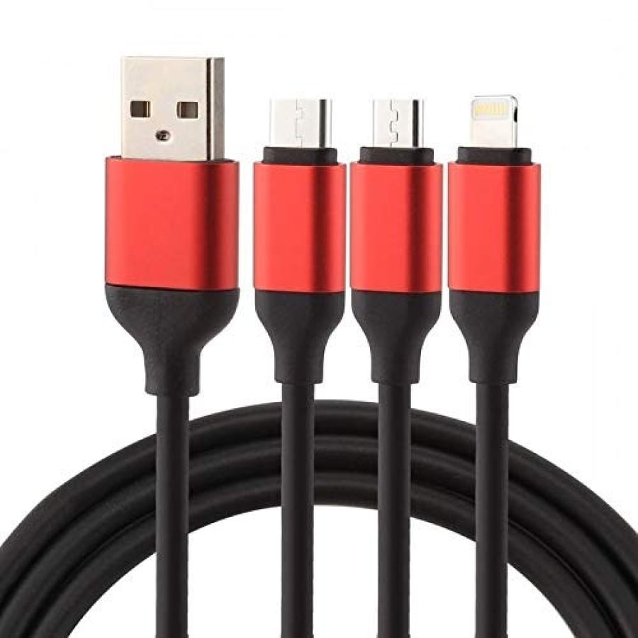 Multi cable 3 in 1 for iPhone and Micro and Type-C from Maxom company