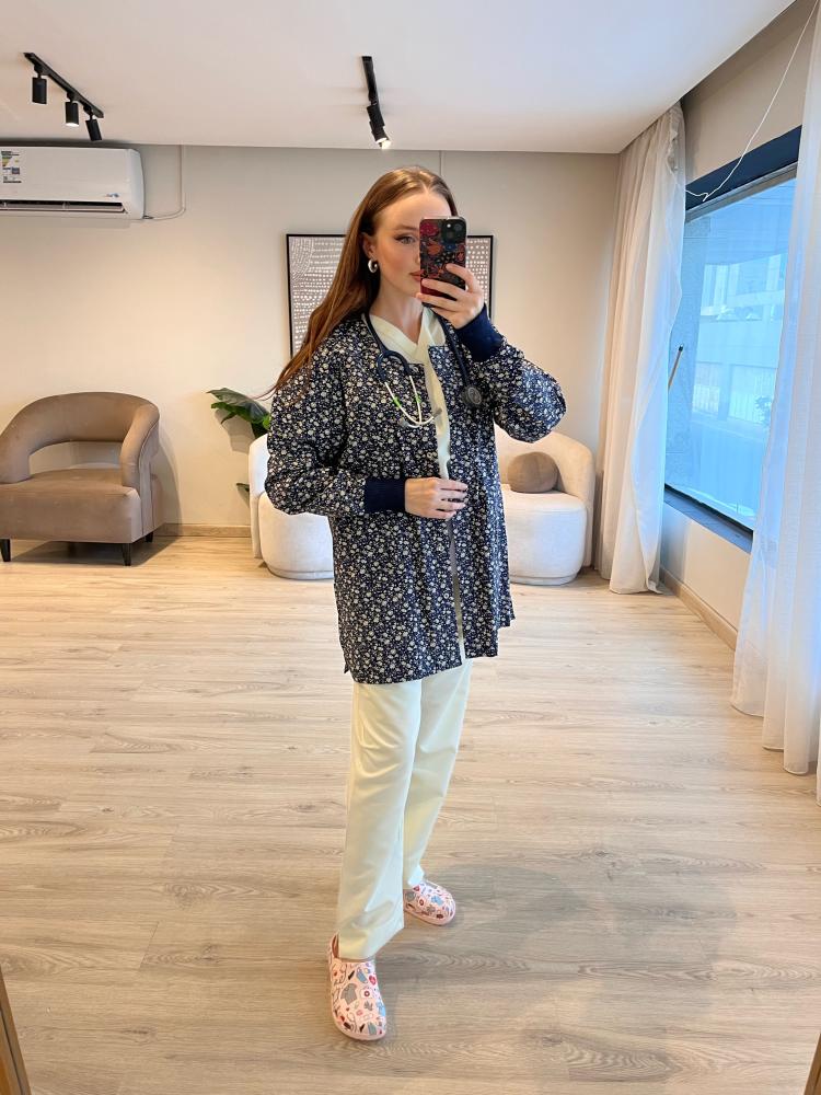 Navy Floral Jacket
