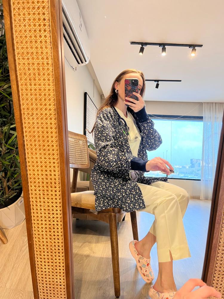 Navy Floral Jacket