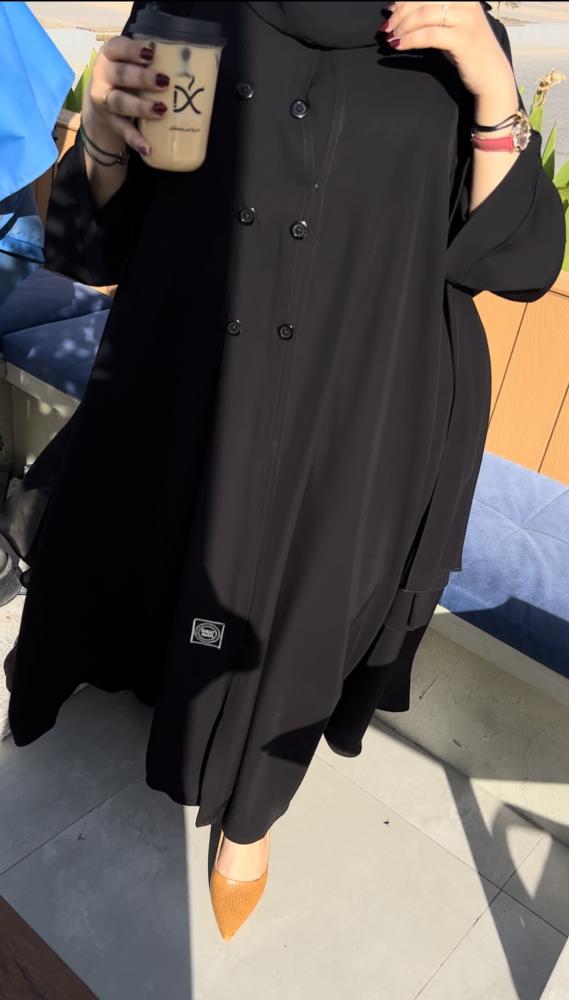 Abaya with chiffon sides