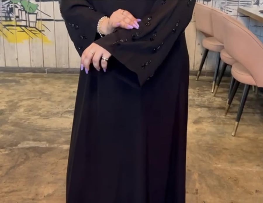 Crystal abaya with hands