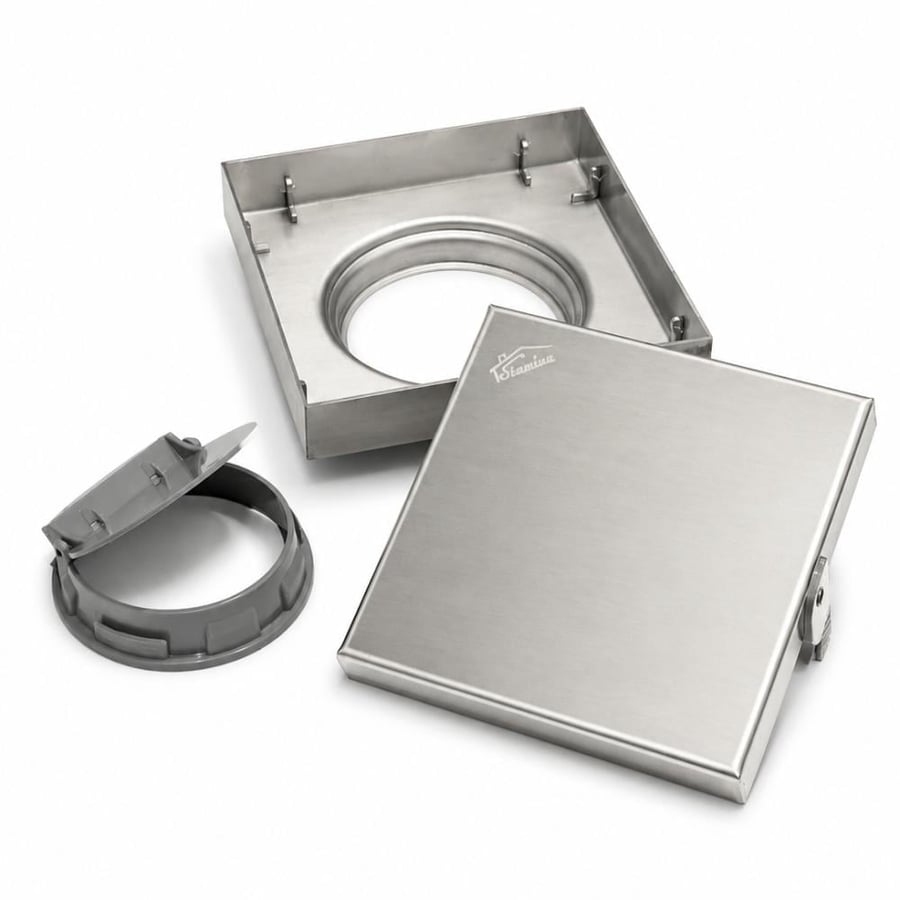 صفاية بلاط 15*15 سم  مع رداد  stainless steel ستامينا