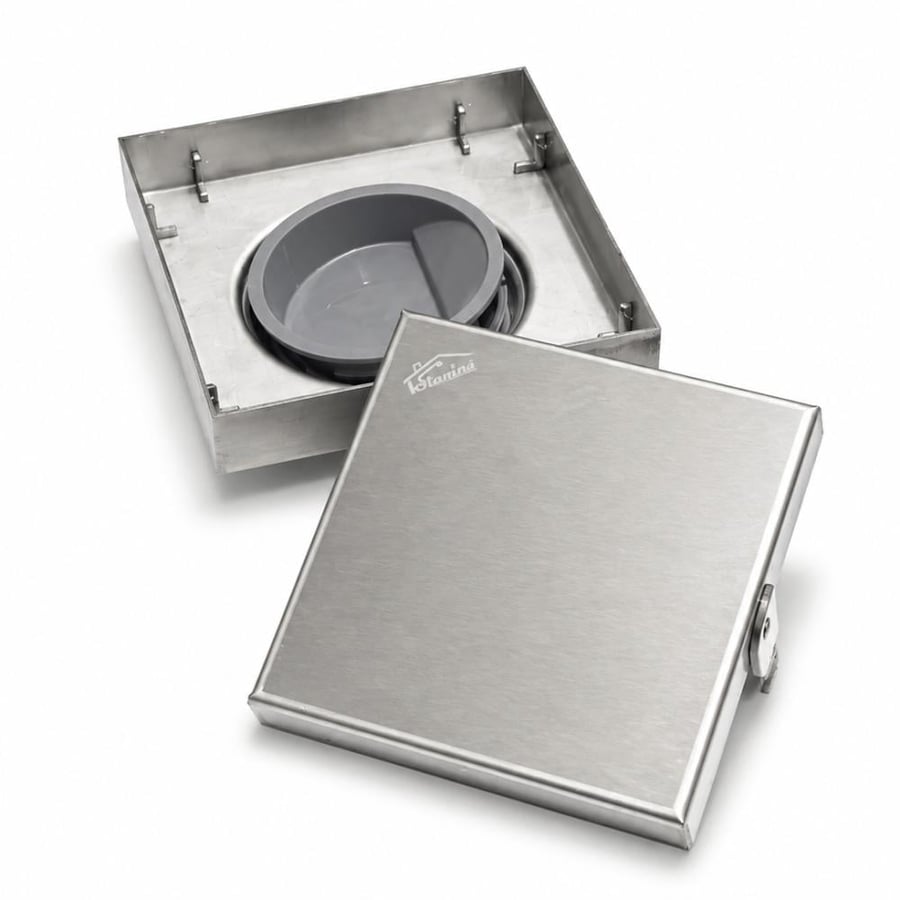 صفاية بلاط 15*15 سم  مع رداد  stainless steel ستامينا