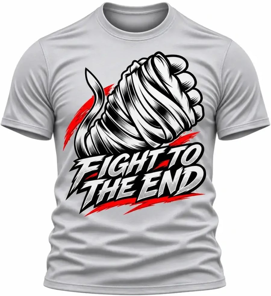 تيشيرت FIGHT TO THE END – قاتل للنهاية  #09