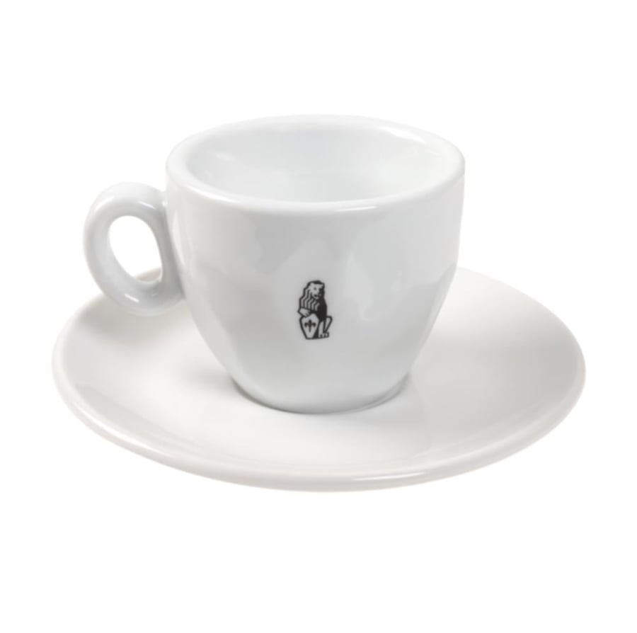 Lamarzocco espresso cup with Lamarzocco logo