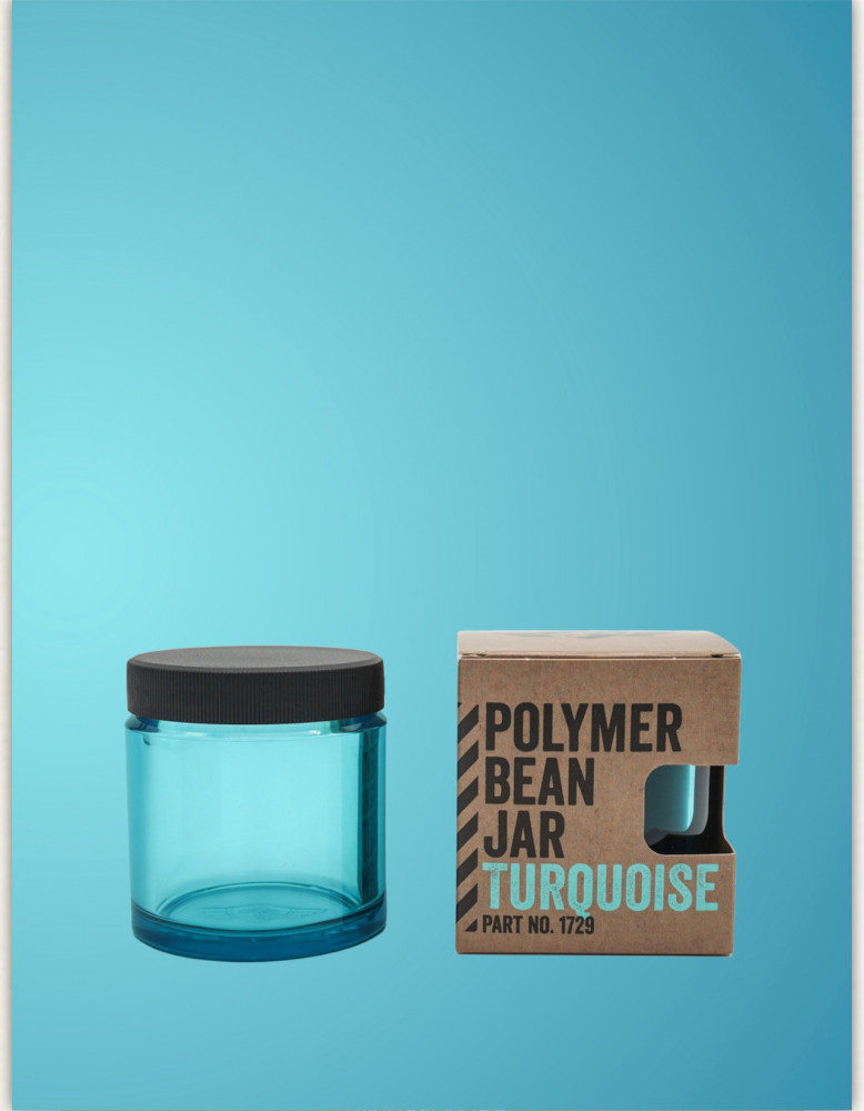 Cover of container for Commandantli grinder polymer turquoise color