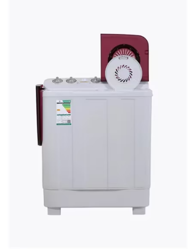 General Supreme, semi-automatic washing machine, two tubs, 8 kg, white/red, GSTT80TR