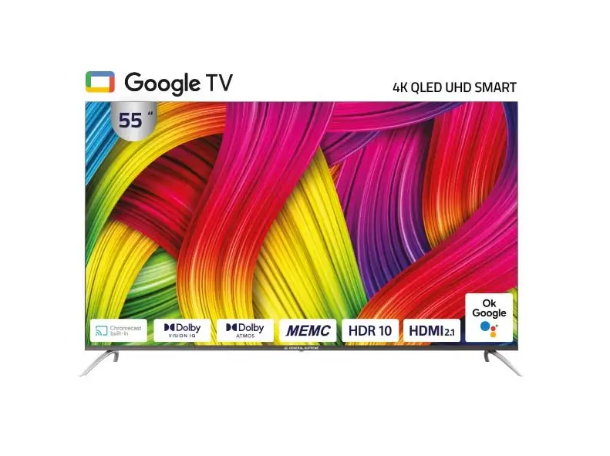شاشة جنرال سوبريم 55 بوصه كيوليد (QLED) فائقة الدقة (4K-UHD)، سمارت جوجل تي في GSQG554KC , (HDR) (Dolby Audio)،(Google TV)