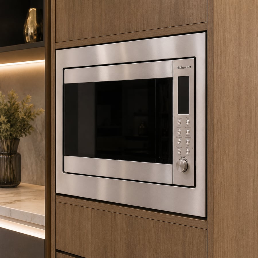 كيتشن نت Kitchen Net - ميكرويف كونفكشن - بلت-إن 30 لتر مع شوايه - 9 برامج - الطاقه 700 واط للميكرويف - 800 واط للشوايه - قفل للاطفال - تجويف داخلي من الستانلس ستيل ( المقاس  60 * 38 سم )  -JN2204007