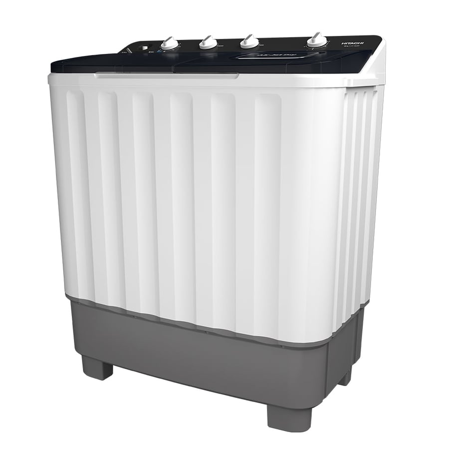 Hitachi - double tub washing machine - wash 10.5 kilograms and spin 8 kilograms, 1350 RPM, air drying, rust-resistant body, Z-wave drive, soak and shower rinse, Mercury Gray - LTT H0JWT MRG