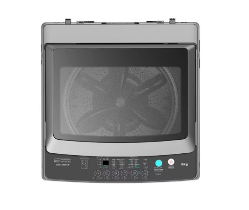 General Supreme Top-loading automatic washing machine 8 kg, 8 programs, dark silver - GSTL08V8SM