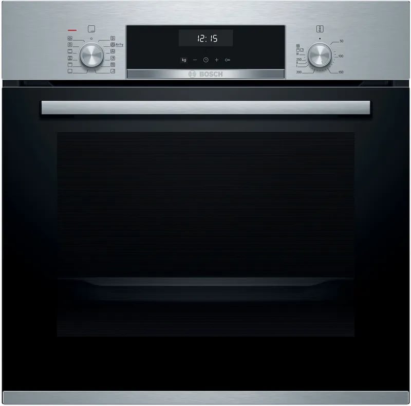 Bosch - Built-in oven - 60 cm, 10 functions, 66 liters, stainless steel, EcoClean cleaning, added steam function, Series 6 - HIJ557YS3M