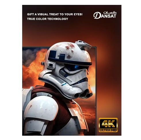 Dansat - Smart TV 85 inch with QLED 4k resolution - Beautiful aesthetic design, 3840 × 2160 resolution, perfect for desktop and photo and video editing - DTQ85UWS