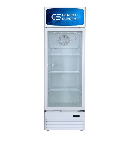 جنرال سوبريم , ثلاجة عرض باب واحد زجاجي 11.59 قدم ,328 لتر ,ابيض - GSSC320H