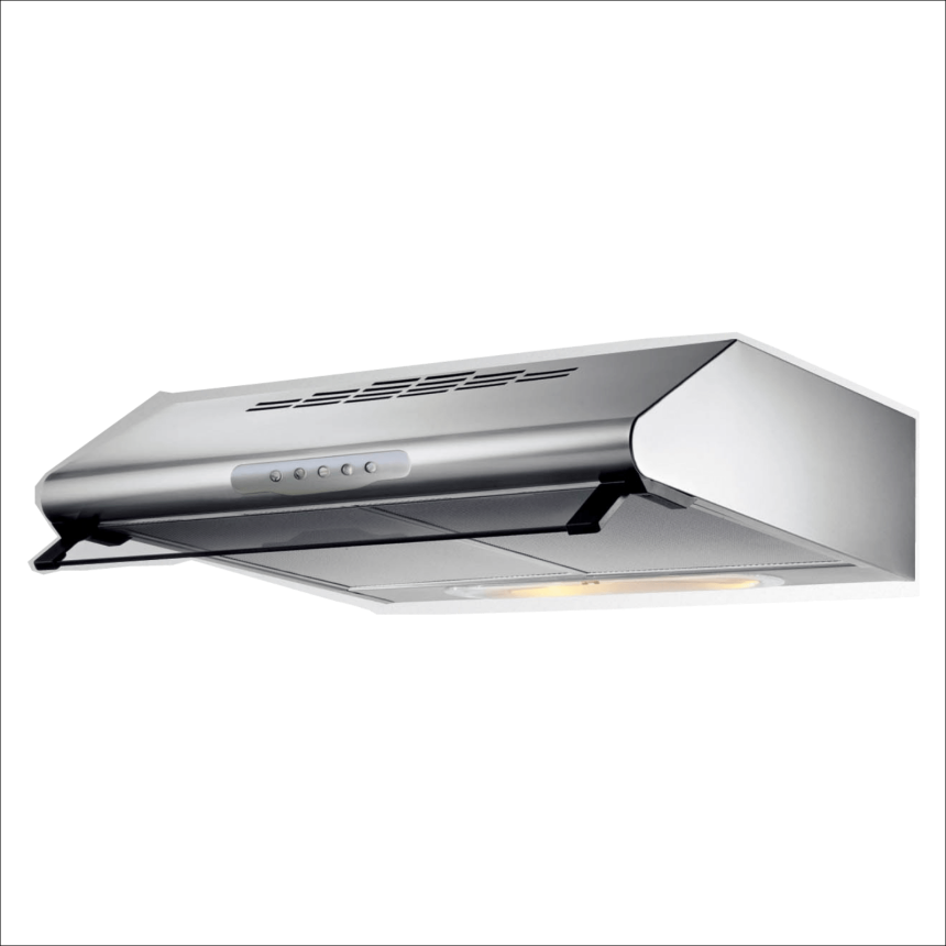 Alba Italian - Standard cast extractor Italian 90 cm - design of stainless steel - push control buttons - LED lights - glass shield - carbon filter - airflow 480 m3/hour - N5 90CM S.STEEL