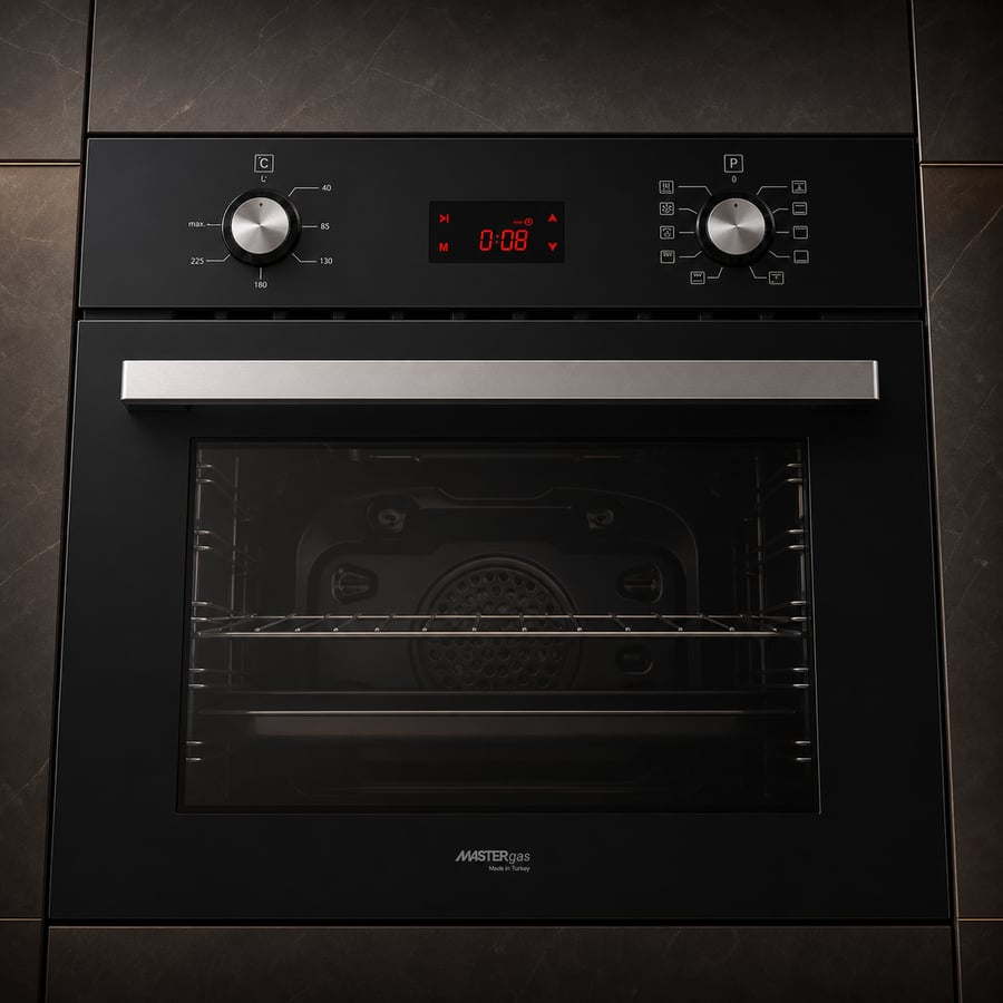 MASTERgas - Built-in electric oven - 9 programs - 60*60 cm size - heat distribution fan + cooling fan - full safety and high-quality stainless steel structure - trusted Turkish manufacturing - O66E10DT