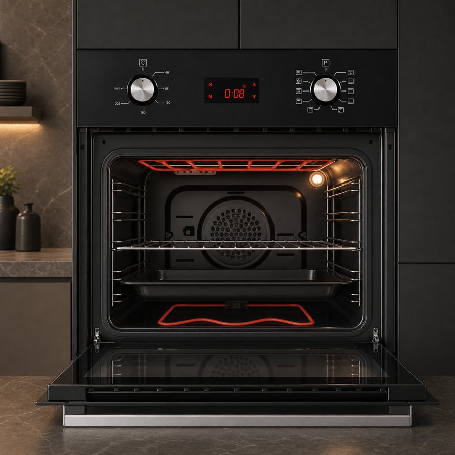 MASTERgas - Built-in electric oven - 9 programs - 60*60 cm size - heat distribution fan + cooling fan - full safety and high-quality stainless steel structure - trusted Turkish manufacturing - O66E10DT