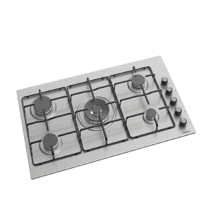 Built-in gas surface Master Gas - Turkish - 5 burner gas - light grate - safety valve - self ignition - Sabaf Italian burners - 90 cm: Mgel0121