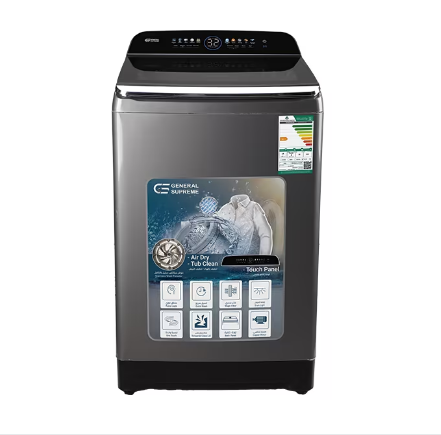General Supreme top-loading automatic washing machine 20 kg, 10 programs, dark silver - GS20BT25KS