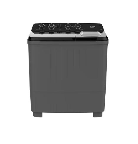 General Supreme semi-automatic washing machine, two tubs, 14 kg, dark gray / black - GSTT14XTB