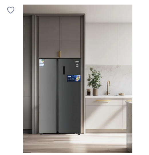 General Goldi refrigerator 20.5 feet with wardrobe, inverter, steel - vapor cooling with digital temperature control - freezer temperature 12 to 24 degrees Celsius - freezer capacity: 203 liters - refrigerator capacity: 359 liters - GRS600NS