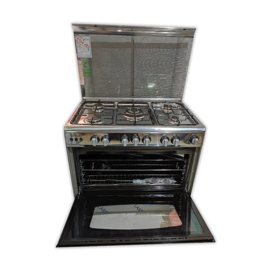 Stove oven 5 burners Sabaf Italian made Egyptian 90×60 – Steel C-6090S3V