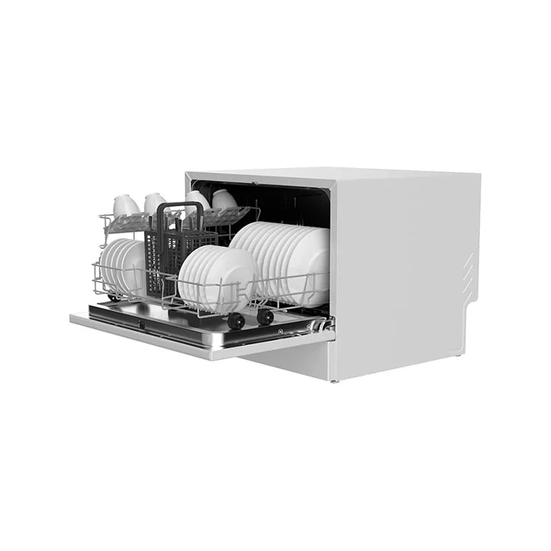 جنرال سوبريم غسالة صحون سطحية, 5 برامج, 6 أماكن, 1 رف, تجفيف إضافي, أبيض. GSDWT6105WH