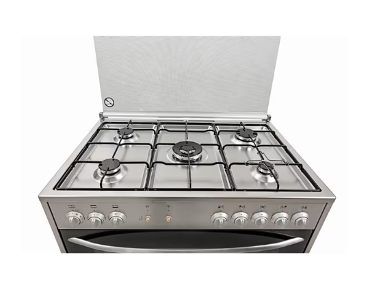 جنرال سوبريم , موقد طبخ غاز , مقاس 90*60 سم, 5 شعلات غاز ,شواية , امان كامل ، ستيل ، ايطالي - GS-96X