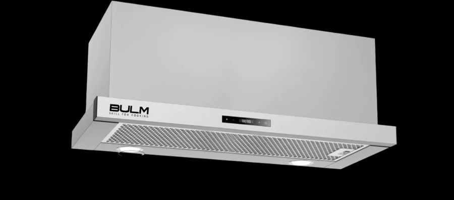 بولم BULM - شفاط بلت ان 60 سم قوة 1200 - تصميم من الستانلس استيل وحدة تحكم باللمس مستشعر فلتر كربون 2 مصباح ليد - S3TOUCH-60