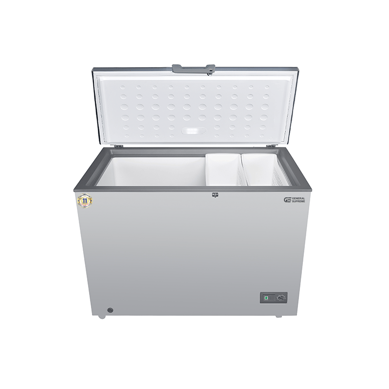 General Supreme Horizontal Freezer (13.4 feet, 380 liters), silver, GSHF632HS