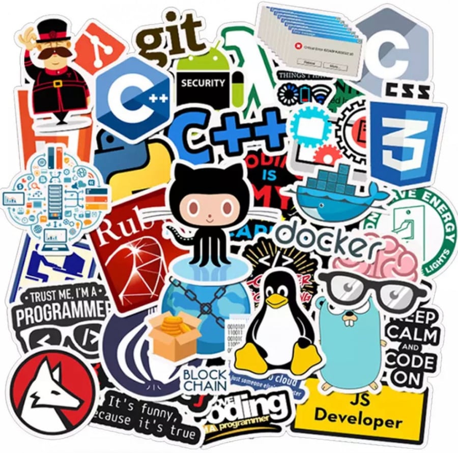 Programing stickers (10) stickers