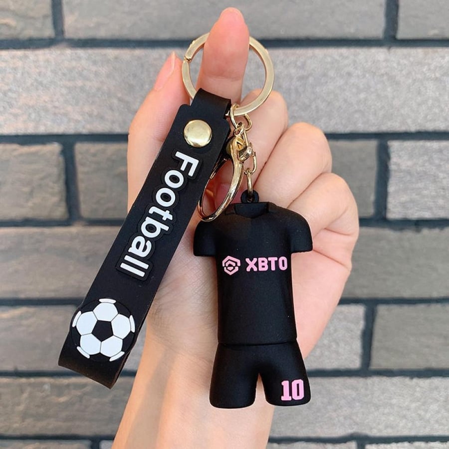 Keychain of Messi character, football player